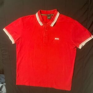 Hugo Boss Red Polo Shirt